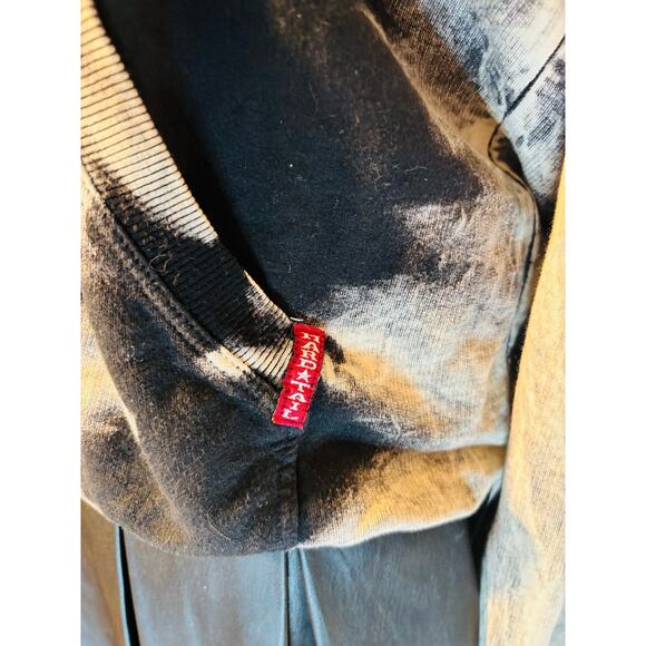 HARD TAIL FOREVER Pullover TieDye Mineral Wash V Neck Slouchy Hoodie Street Wear - Picture 3 of 10